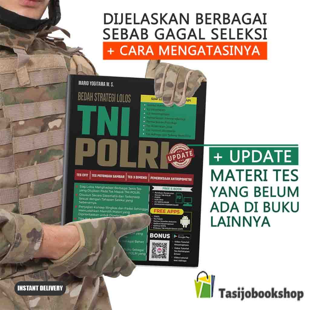 Buku Tes TNI POLRI - Bedah Strategi Lolos TNI POLRI  2023 2024 Bonus Aplikasi Tes Tokek