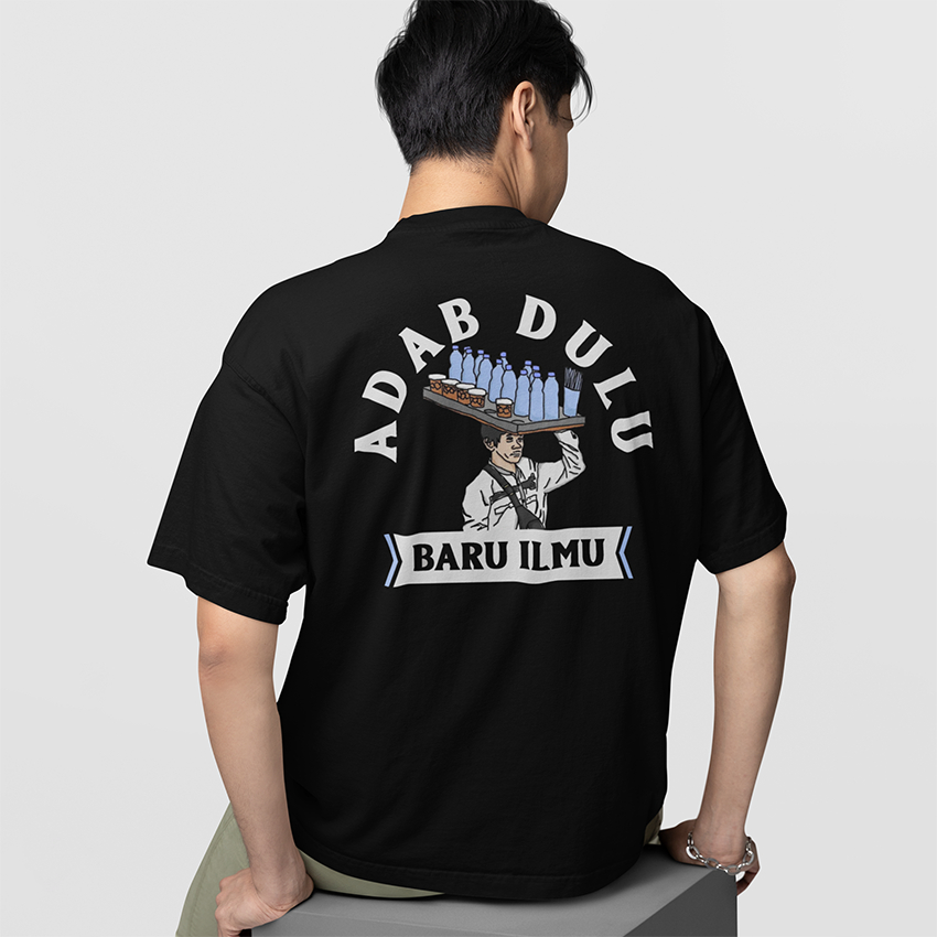 KAOSBRO - Kaos ADAB DULU BARU ILMU (2 VERSI) - Penjual Teh - Kaos Viral - Kaos Dakwah Islami - 100% 