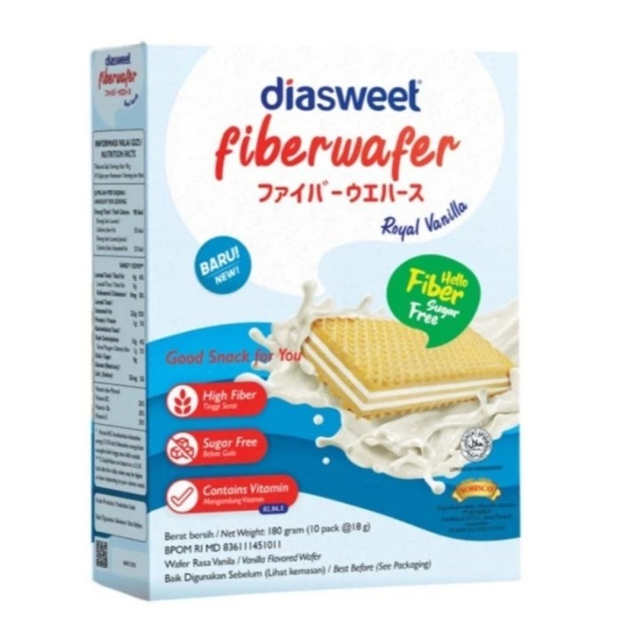 

DIASWEET FIBER WAFER ROYAL VANILLA 180GR