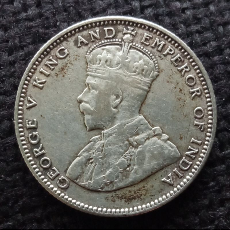 Koin Kuno Malaya Perak 20 Cents King George V Straits Settlements