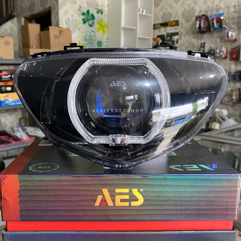 Lampu biled Mio Sporty Bahan Aes Turbo Experince Biled Mio Lampu Depan Mio