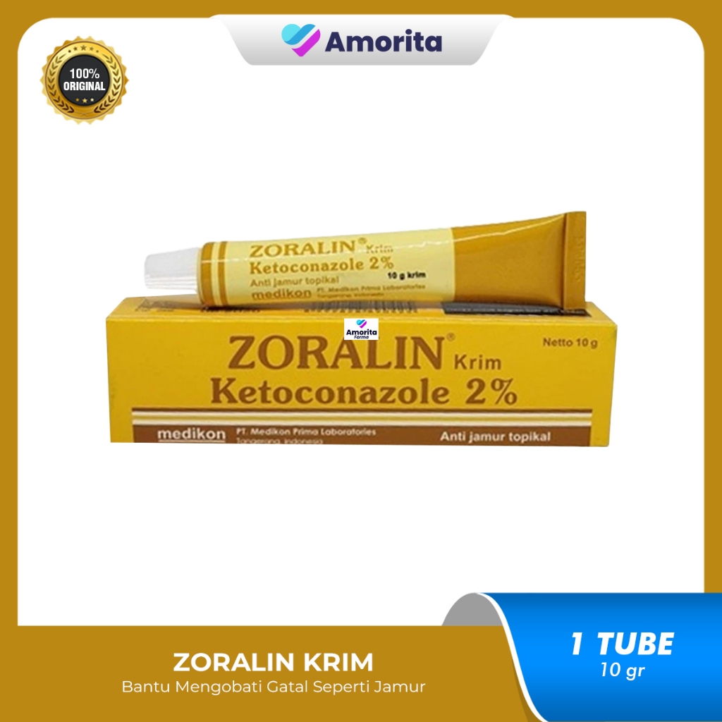 Zoralin 2% Krim 10 gr - Obat Gatal Jamur