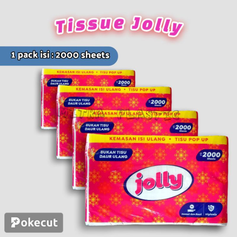 Tissue Jolly 1000 gram - Tisu 2000 sheets - Tissu wajah