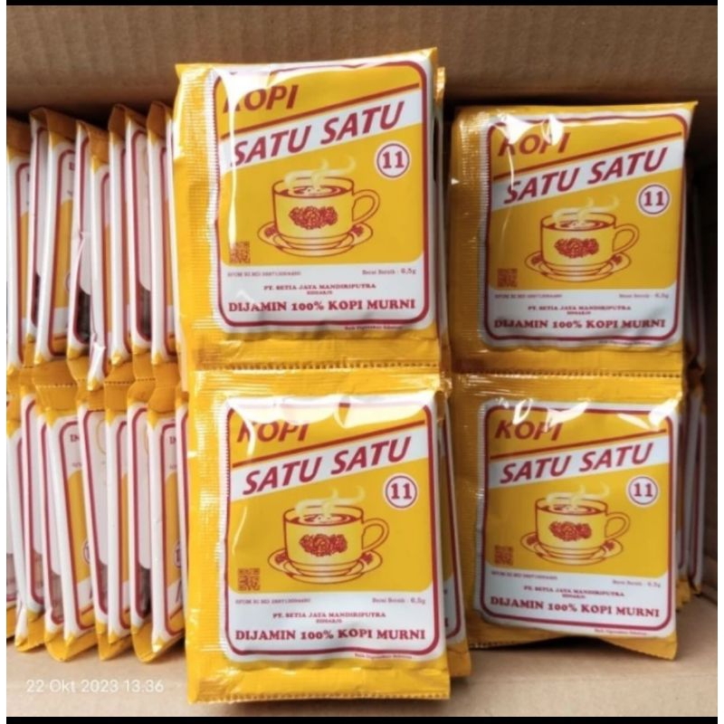 

Renteng Kopi Satu Satu 11 isi 10pcs Kopi Bubuk Murni