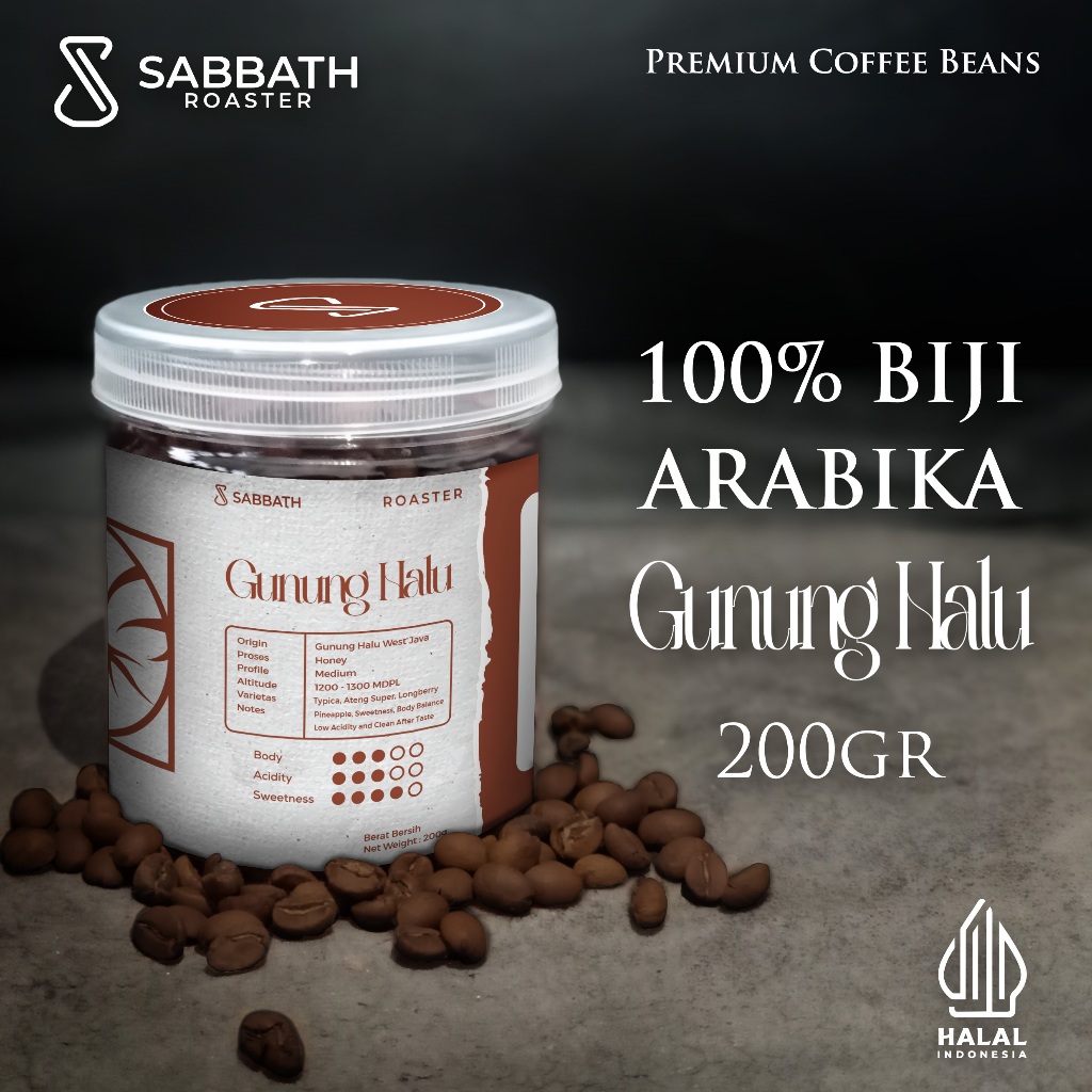 

Sabbath Roaster Kopi Arabika Original Gunung Halu 200gr