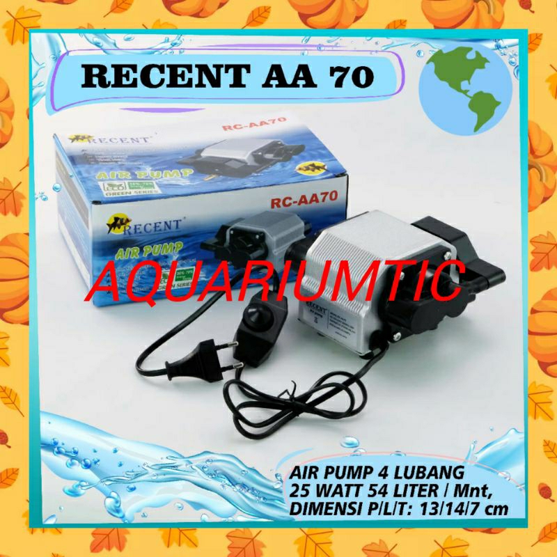 POMPA AERATOR RECENT AA-70 MESIN AERATOR UDARA AQUARIUM LOW WAT
