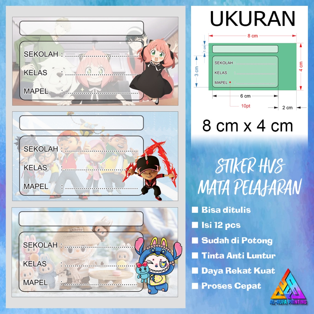 

STIKER MAPEL - Stiker HVS Mata Pelajaran