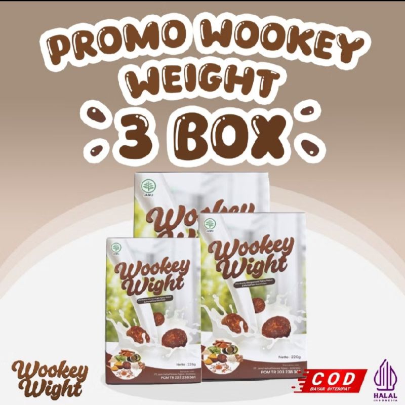 

Original Wookey weight 3 Box - susu penambah berat badan alami tanpa efek samping