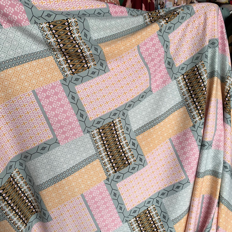 kain moscrepe motif - kain moscrepe motif etnik - kain moscrepe luxury