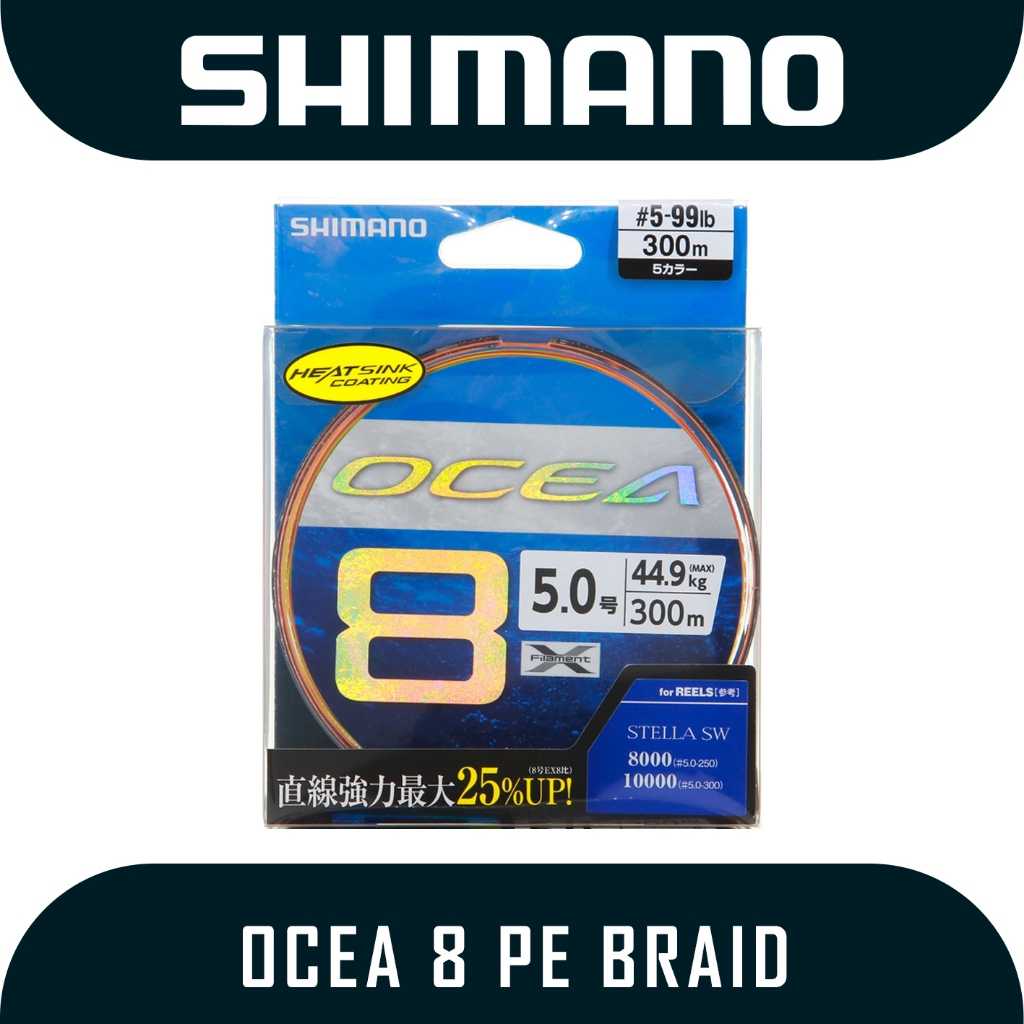 Senar Pancing PE Merk Shimano Ocea 8 Premium 300m