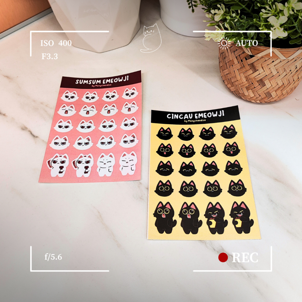 

Cat Planner Sticker Set - Sumsum Emeowji & Cincau Emeowji