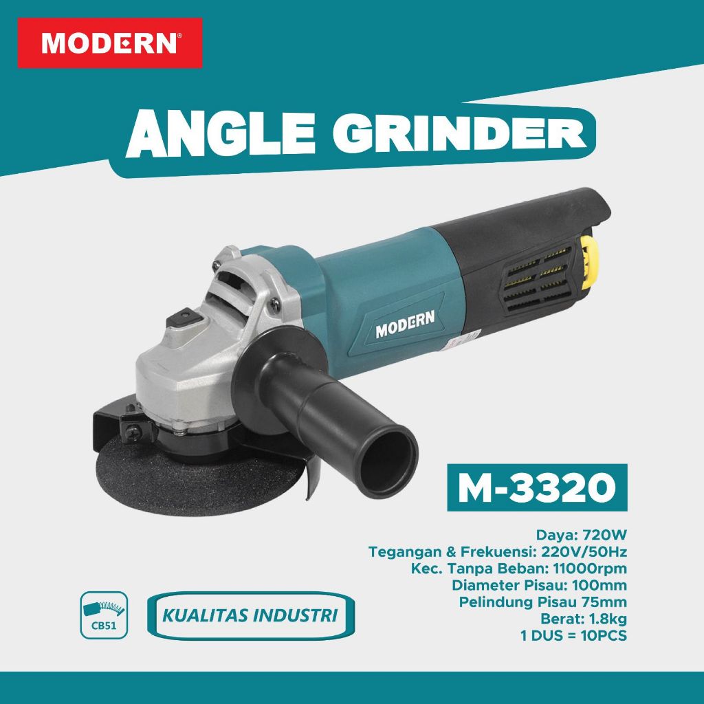 Modern Gerinda M-3320 / mesin gurinda listrik modern / gerinda gerinda tangan 4"