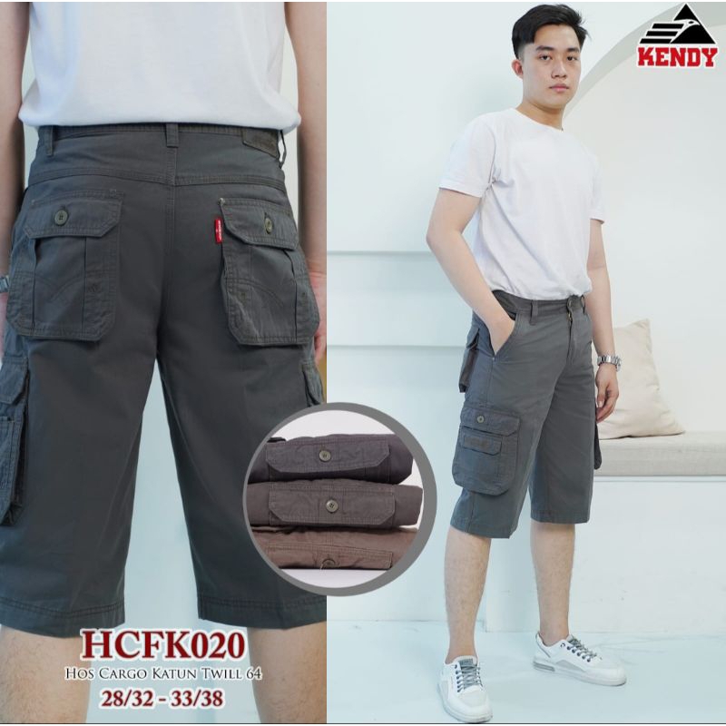 Kendy Celana Cargo Hitam Hos Katun Twill 55