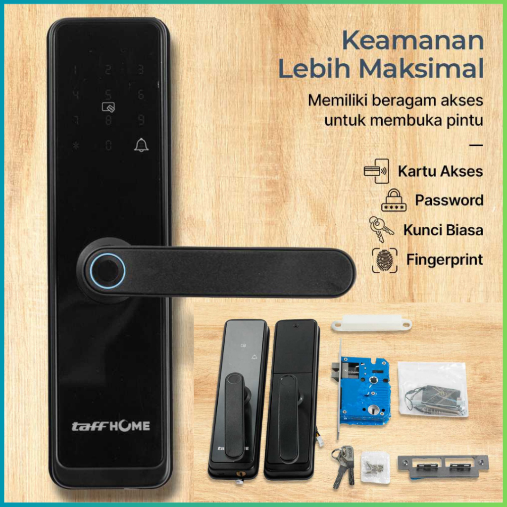 COD kunci pintu rumah pintar digital sidik jari Smart Door Lock Password Fingerprint kartu otomatis