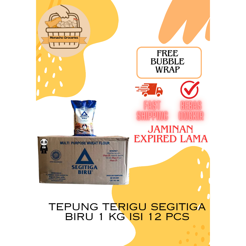 

TEPUNG TERIGU SEGITIGA BIRU 1 KG ISI 12 PCS