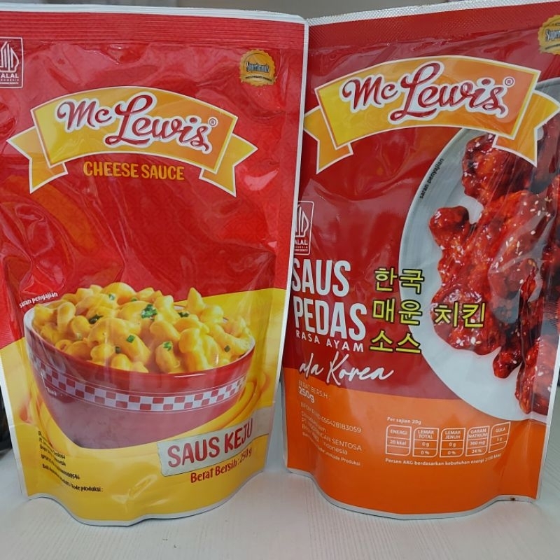 

Saus Keju, Pedas Korea Mc Lewis Kemasan Pouch 250gr