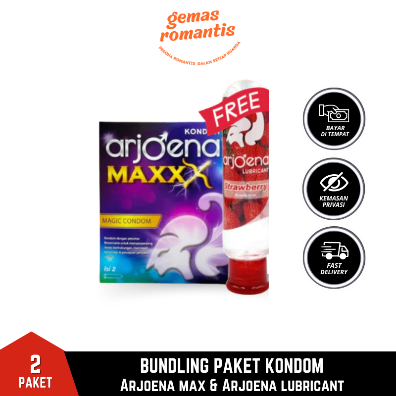 Kondom Arjoena Maxx 2 Pcs Free Arjoena Lubricant Lub 60gr Pelumas Gel Strawberry