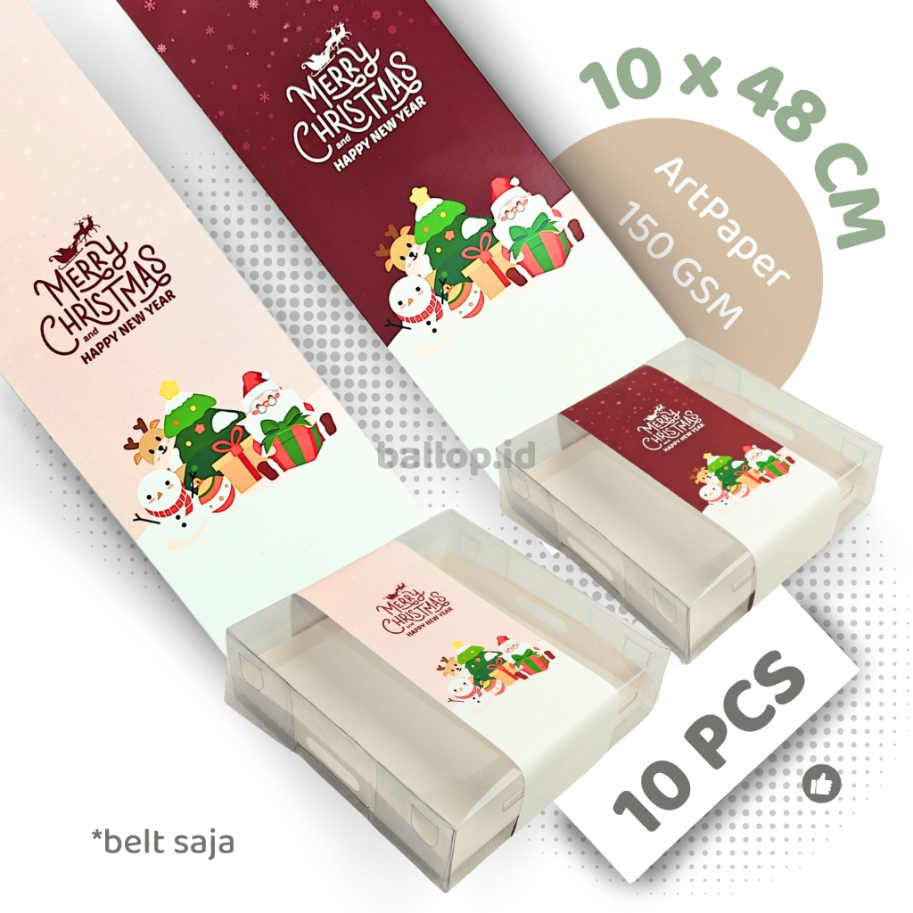 

[10PCS] NATAL Sabuk Belt Kotak Dus Box Hamper Christmas Santa Xmas