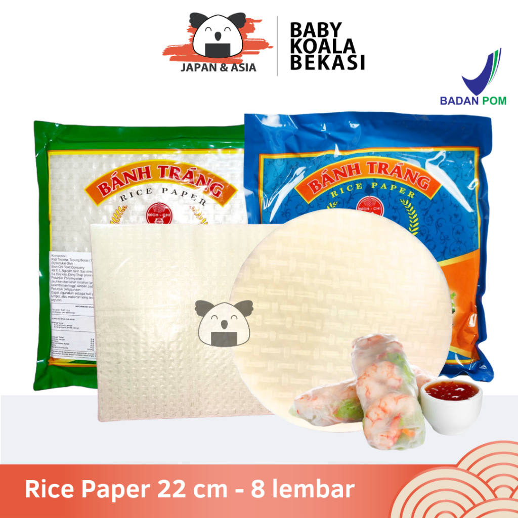 

BANH TRANG Vietnam Rice Paper 22 cm 8 s │ Kulit Lumpia Springroll Import - Bekasi