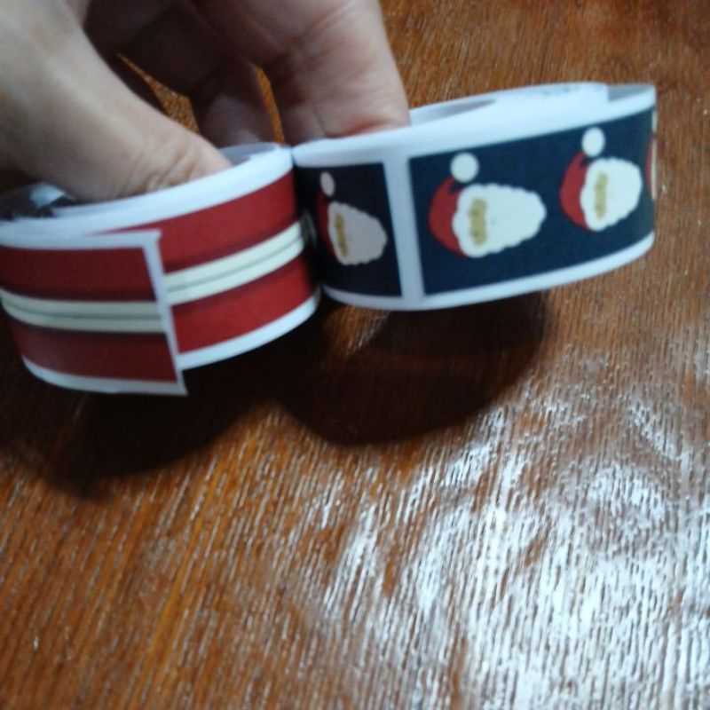 

IKEA VINTER stiker tempelan kado motif garis dan sinterklas 120pc