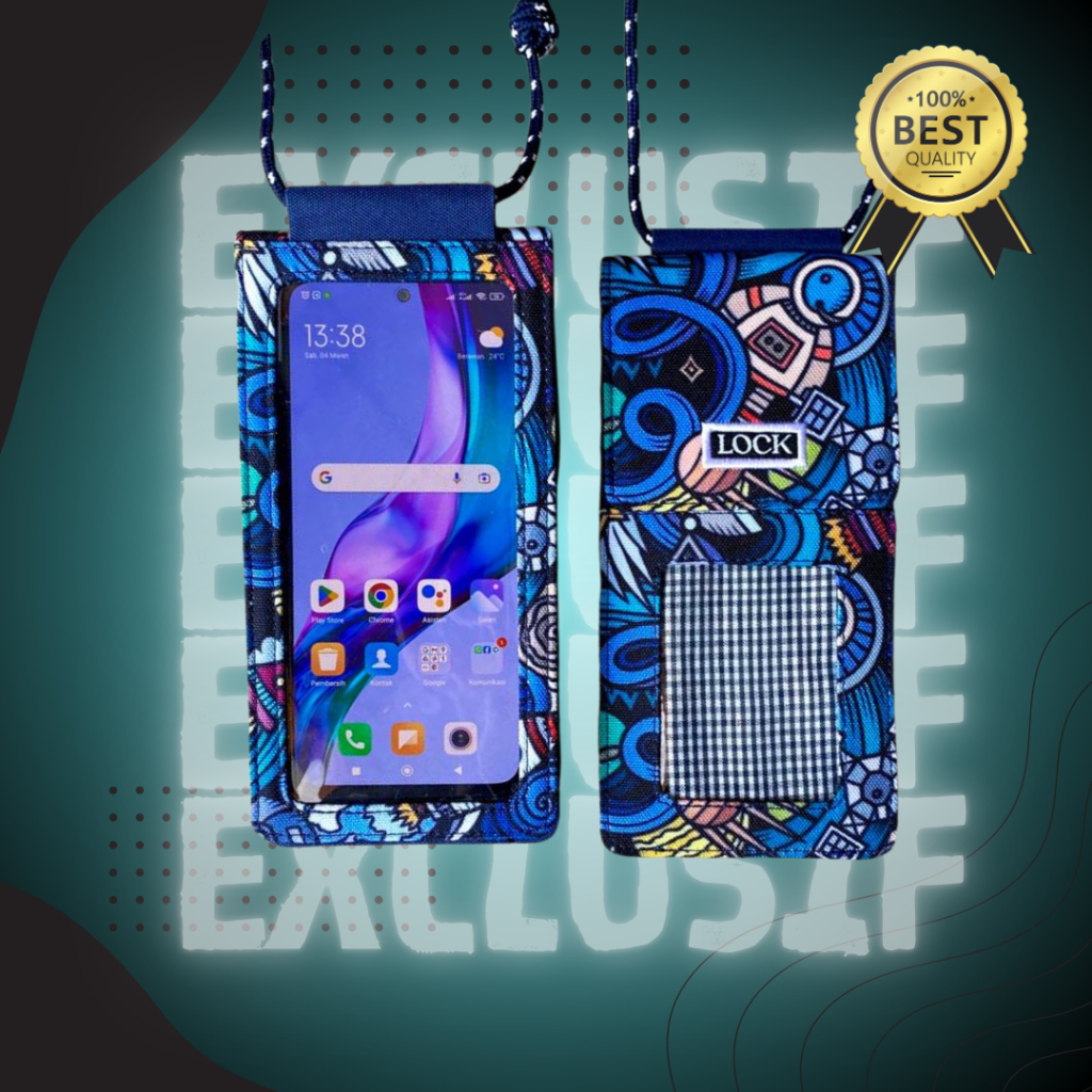 Dompet HP Tas Handphone Selempang Touchscreen Wanita Pria Phone Wallet ASS018