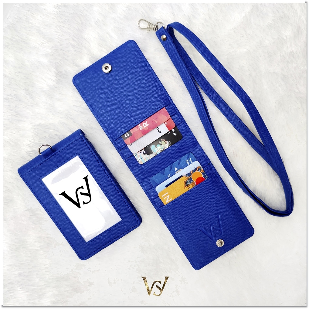 

Tempat Kartu ID Card Holder Bigger Plus Lanyard Full Leather Slim Pocket