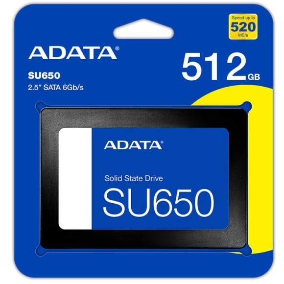 SSD Adata 512gb Sata3 - Adata SU650 SSD 512 Sata 3 - SSD SU 650 A Data 512