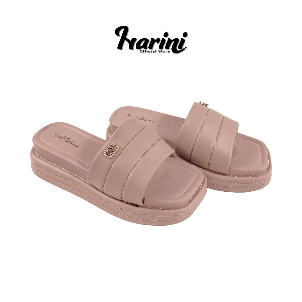 Sandal Slop Wanita Sendal Wedges Platfrom Empuk Jelly  Balance Bahan Karet 1215-1