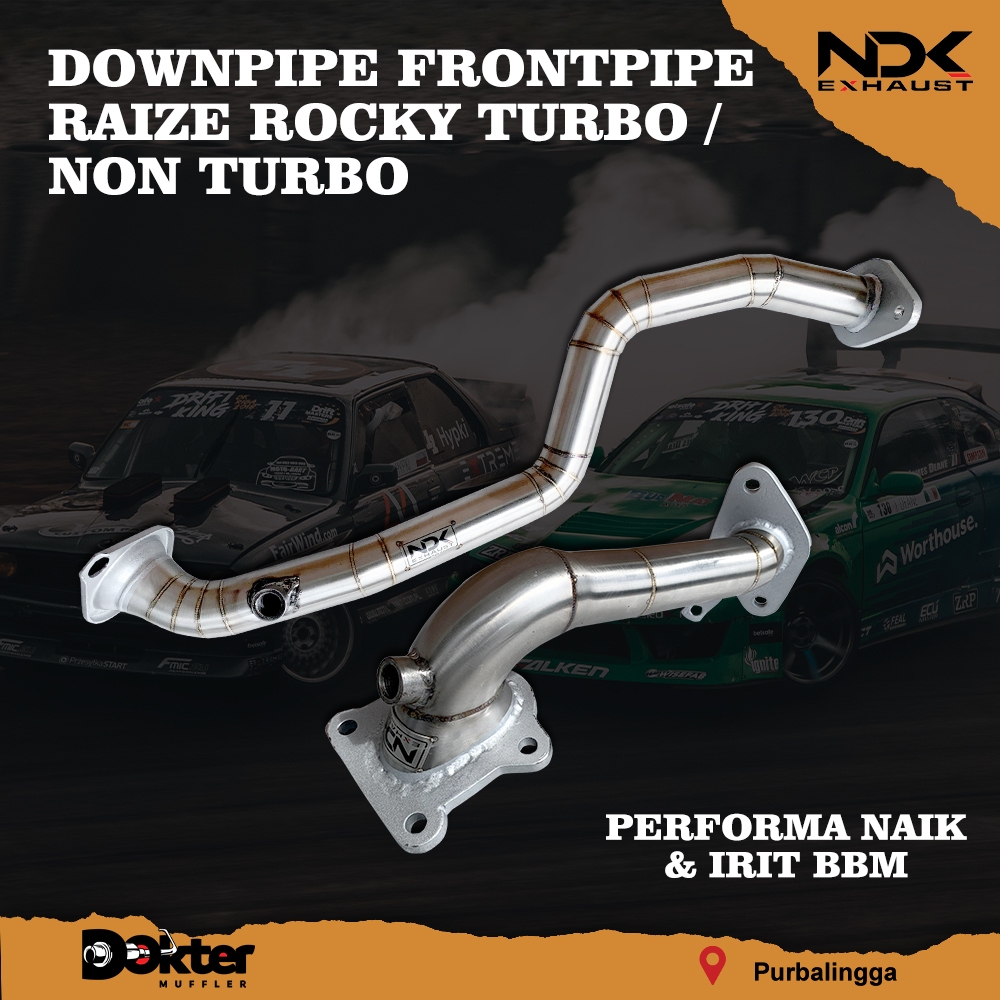 DOWNPIPE FRONTPIPE MOBIL RAIZE ROCKY TURBO / NON TURBO NDK EXHAUST