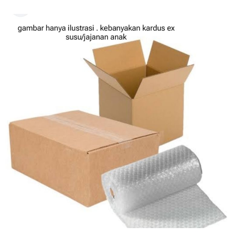 

tambahan packing Kardus + bubblewrap barang kecil | dus extra dan bubble wrap | packing extraa