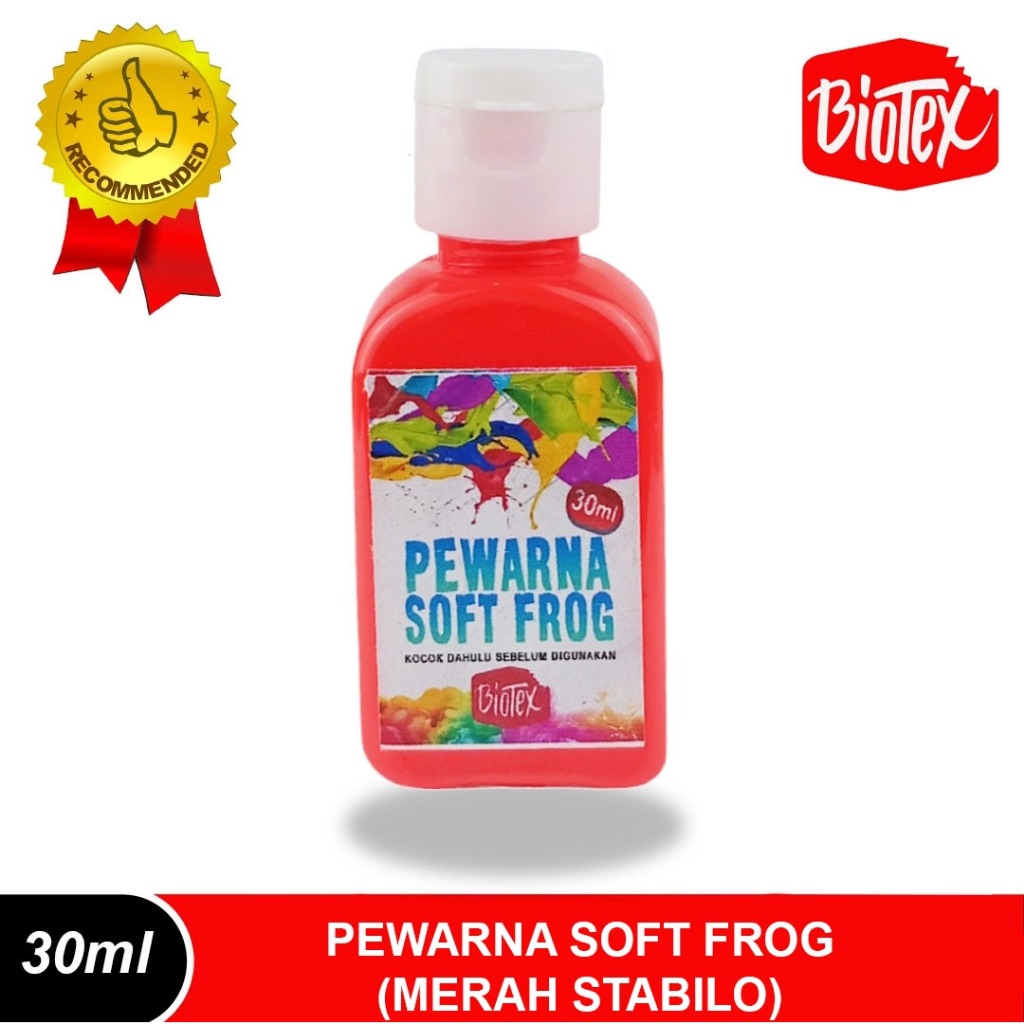 

Biotex Pewarna Lateks Soft Frog 30 Ml Merah Stabilo