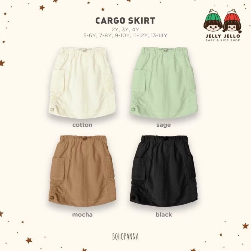 BOHOPANNA - CARGO SKIRT - Rok Anak Perempuan - Rok Cargo - Rok Anak