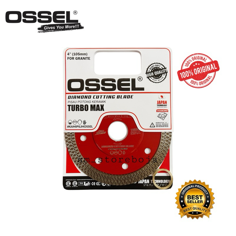 Pisau Potong Keramik Granit Dry Turbo Ossel 4”