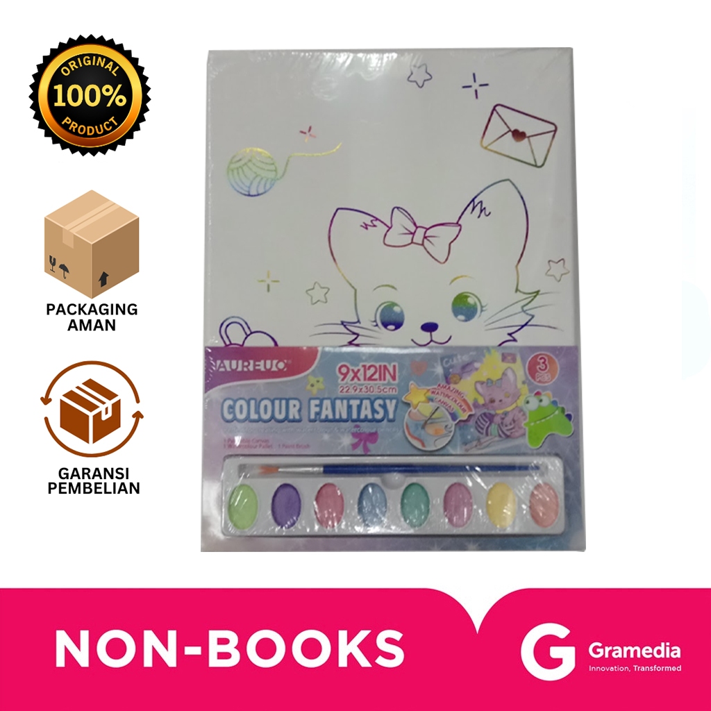 

Gramedia Bali - Phoenix Aureuo Canvas Set Colorfantasy - Cute Cat