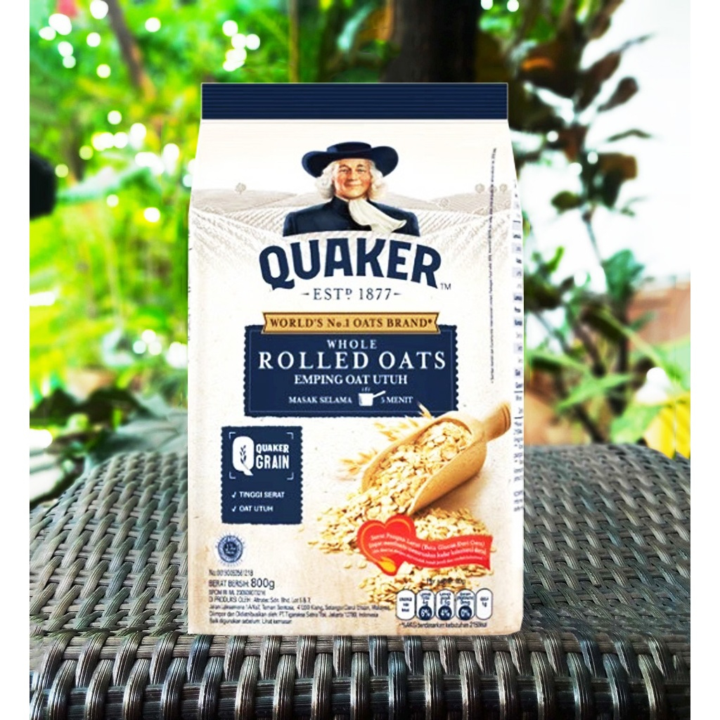 

Quaker Rolled Oats Oatmeal Emping Oat Utuh 800 gram Quaker Rolled Oats 800 gram Quaker Quacker Oat Sereal 800gr Oat Utuh