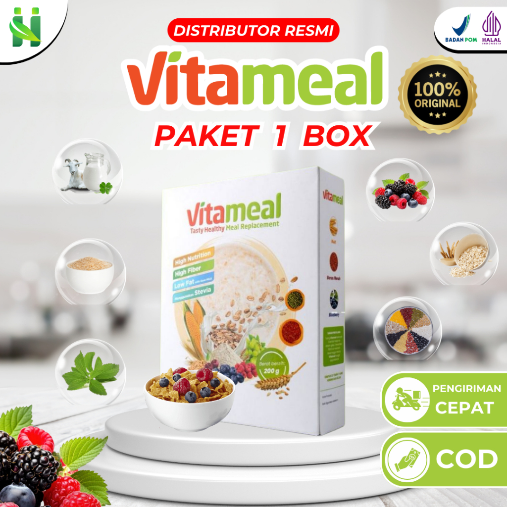 

VITAMEAL - ORIGINAL - Sereal Sehat Bantu Turunkan Gula Darah Cegah Diabetes dan Koleterol Alami