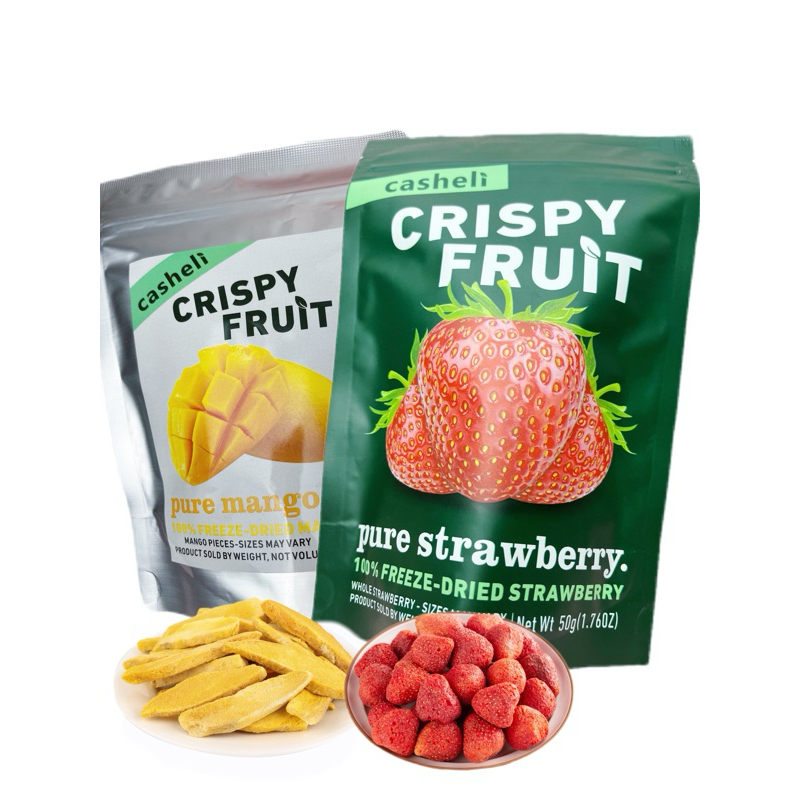 

casheli 100g Bundle of 2 Freeze-dried Mango 50g +Freeze-dried Strawberry 50g