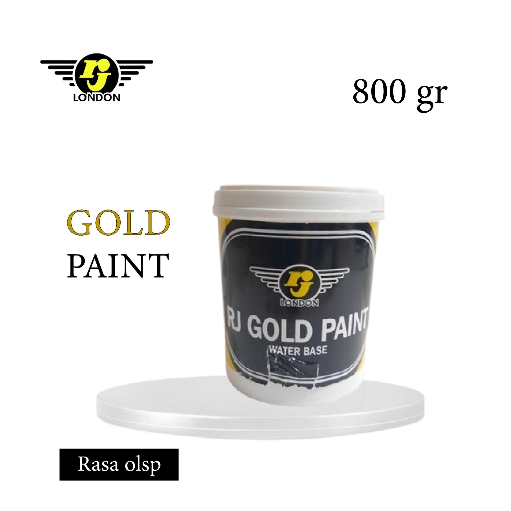GOLD PAINT 800 gram RJ LONDON cat, emas gold