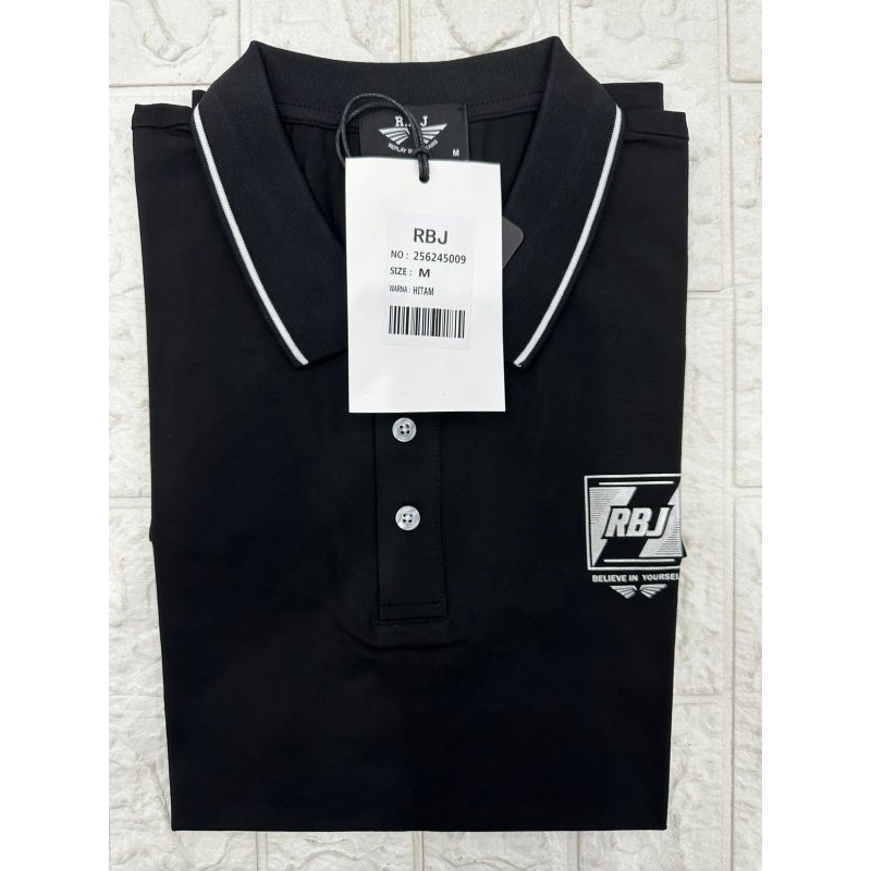 kaos kerah RBJ original impor/ kaos kerah RBJ denim bahan spandek fit dewasa / kaos kerah polo shirt