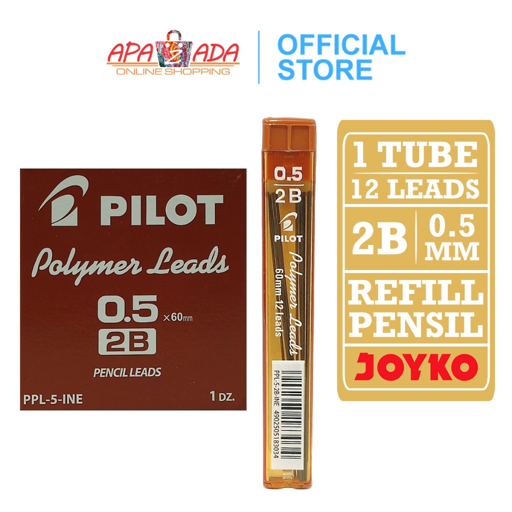 

Apazada - Isi Ulang Pensil Mekanik Pilot 0.5mm 2B [1 Tube - 12 Leads] / Refill Pensil PPL-5-INE