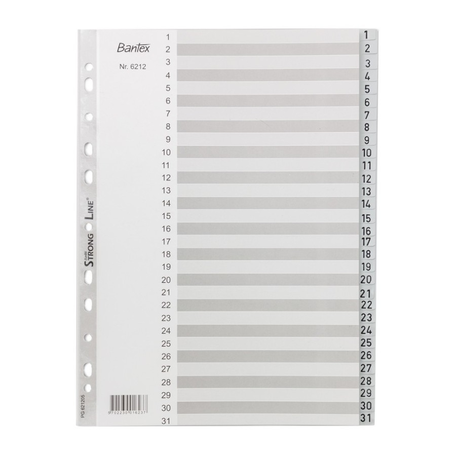 

Bantex Numerical Indexes A4 31 Pages (1-31 index) #6212 05