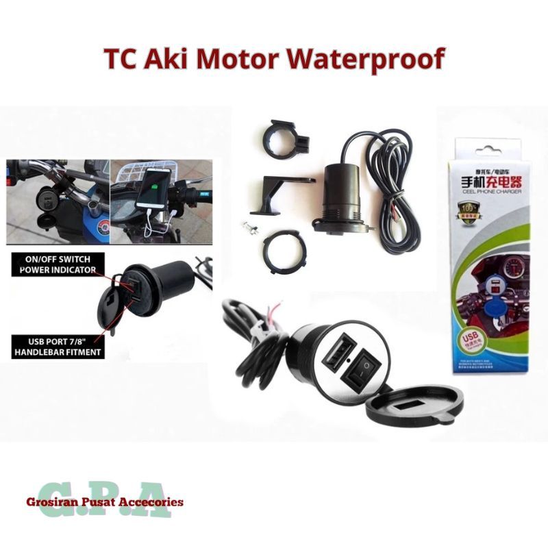 Charger Casan Tc Aki Motor Waterproof / Casan Aki Dimotor Tahan Air