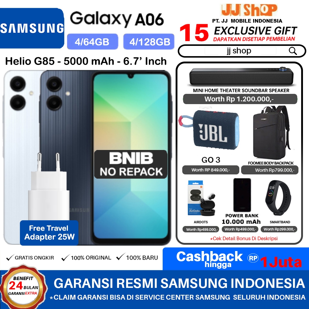 Samsung Galaxy A06 4/128 4/64 GB RAM 4GB ROM 128GB 64GB GARANSI RESMI SEIN