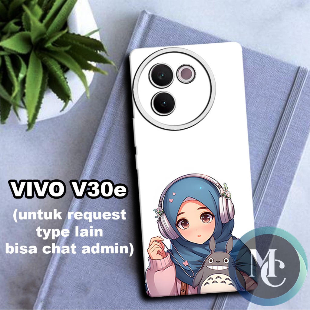 CC32/Softcase karet lentur untuk vivo v30e/Motif hijab/case vivo v30e/kesing vivo v30e/silicon vivo 