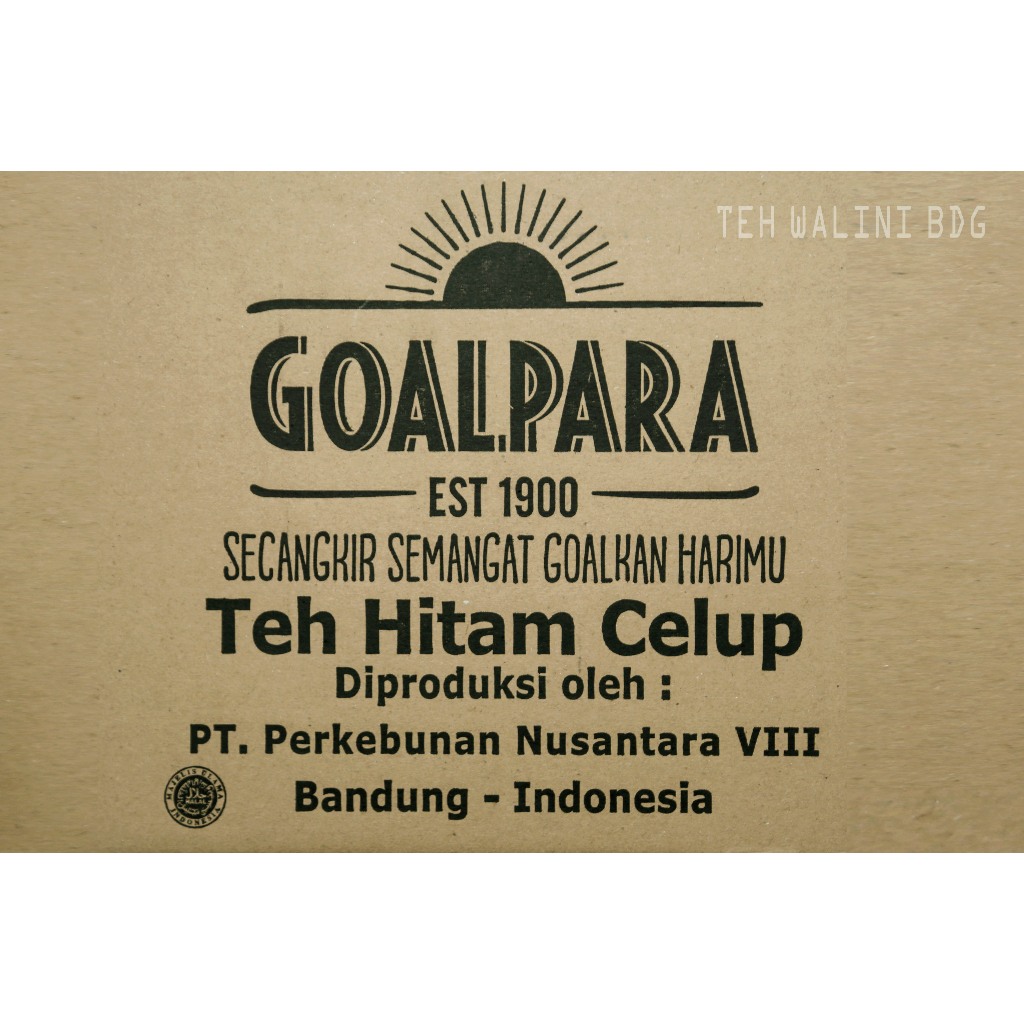 

TEH CELUP GOALPARA BLACK TEA 25s Per Dus/ Karton Isi 48pc