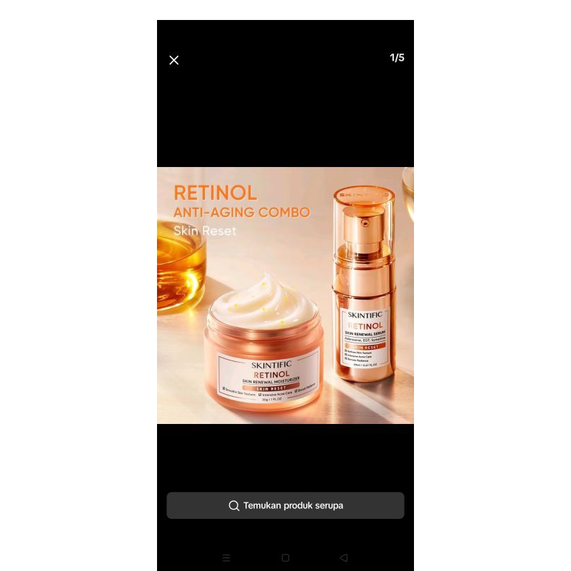 Paket Bundling Skintific retinol moisturezer + serum