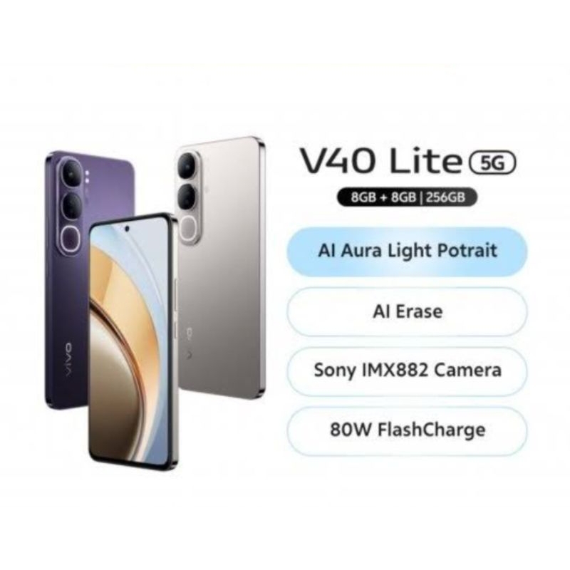 VIVO V40 LITE 5G smartphone garansi resmi