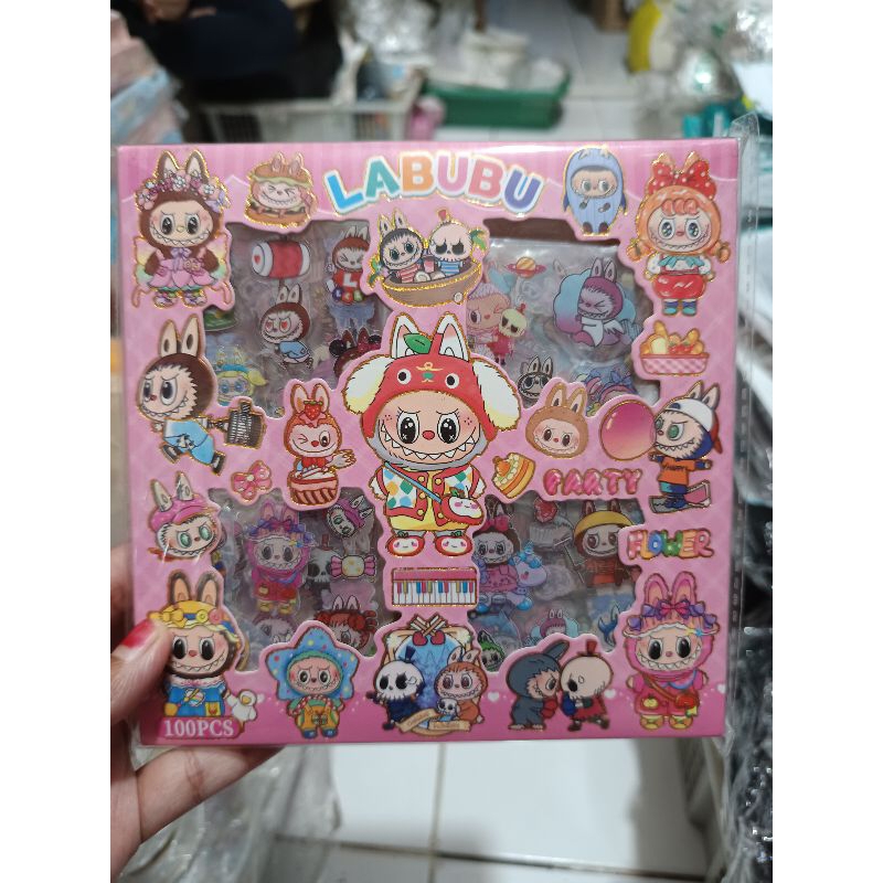 

100 Stiker Labubu Kemasan Box