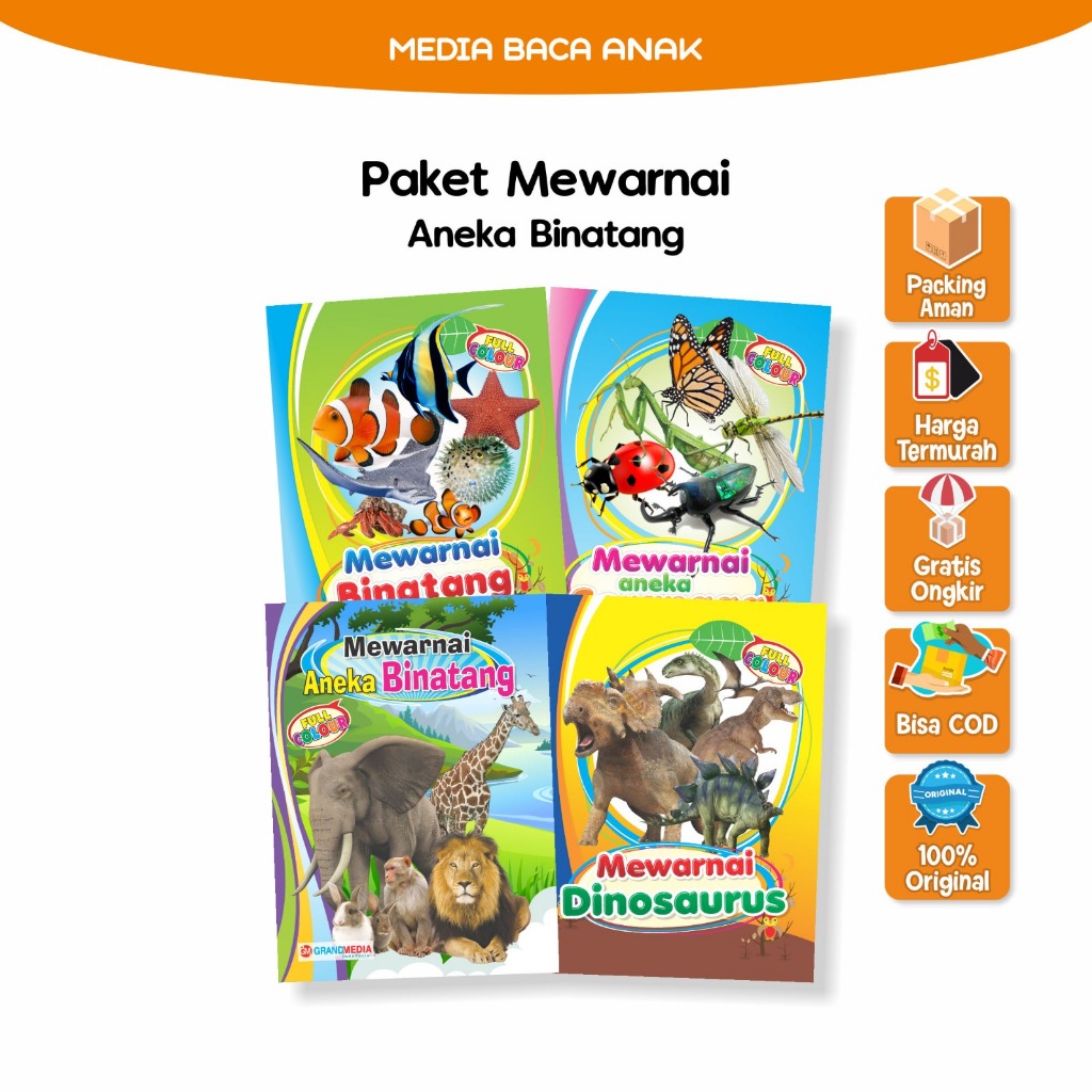 

LINGKARMEDIA - Buku Aktivitas Anak Mewarnai Super Lengkap