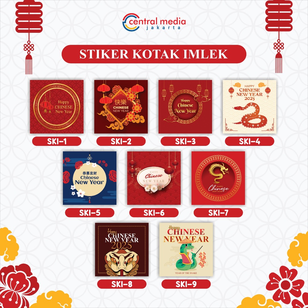 

Sticker Hampers Imlek Kotak Cromo Stiker Chinese New Year Label Toples Kue CNY